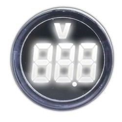 Voltmetru digital cu LED și afișaj luminos – Indicator de tensiune AC 60-500V, ALB